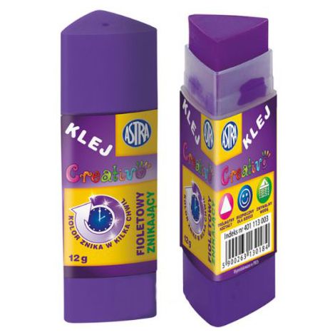 Klej w sztyfcie Astra fioletowy znikający 12g